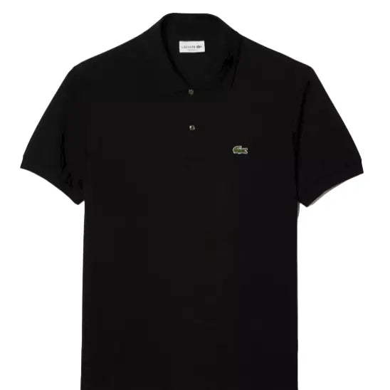 Polo Lacoste L12.12 noir Classic Fit en coton piqué, vue face