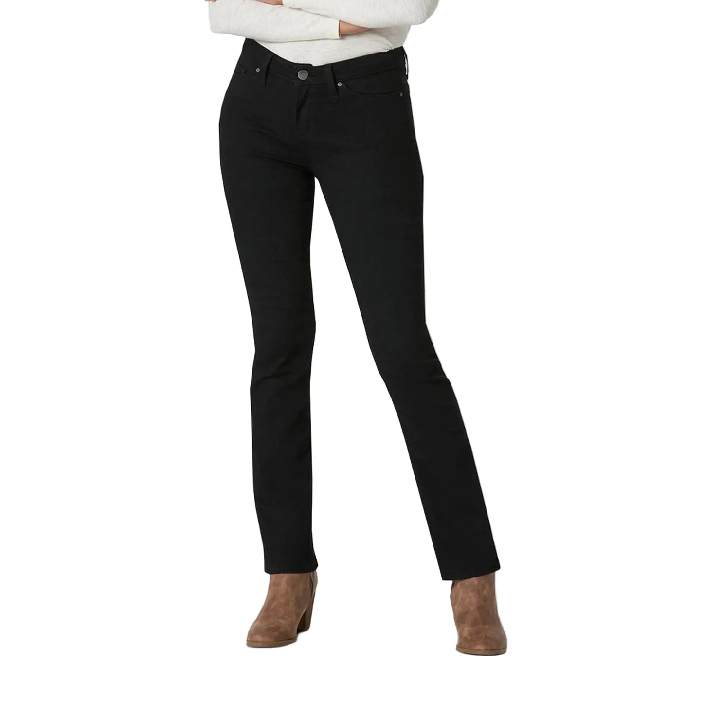 Jean Lee Femme Noir Regular - Denim Authentique Lee
