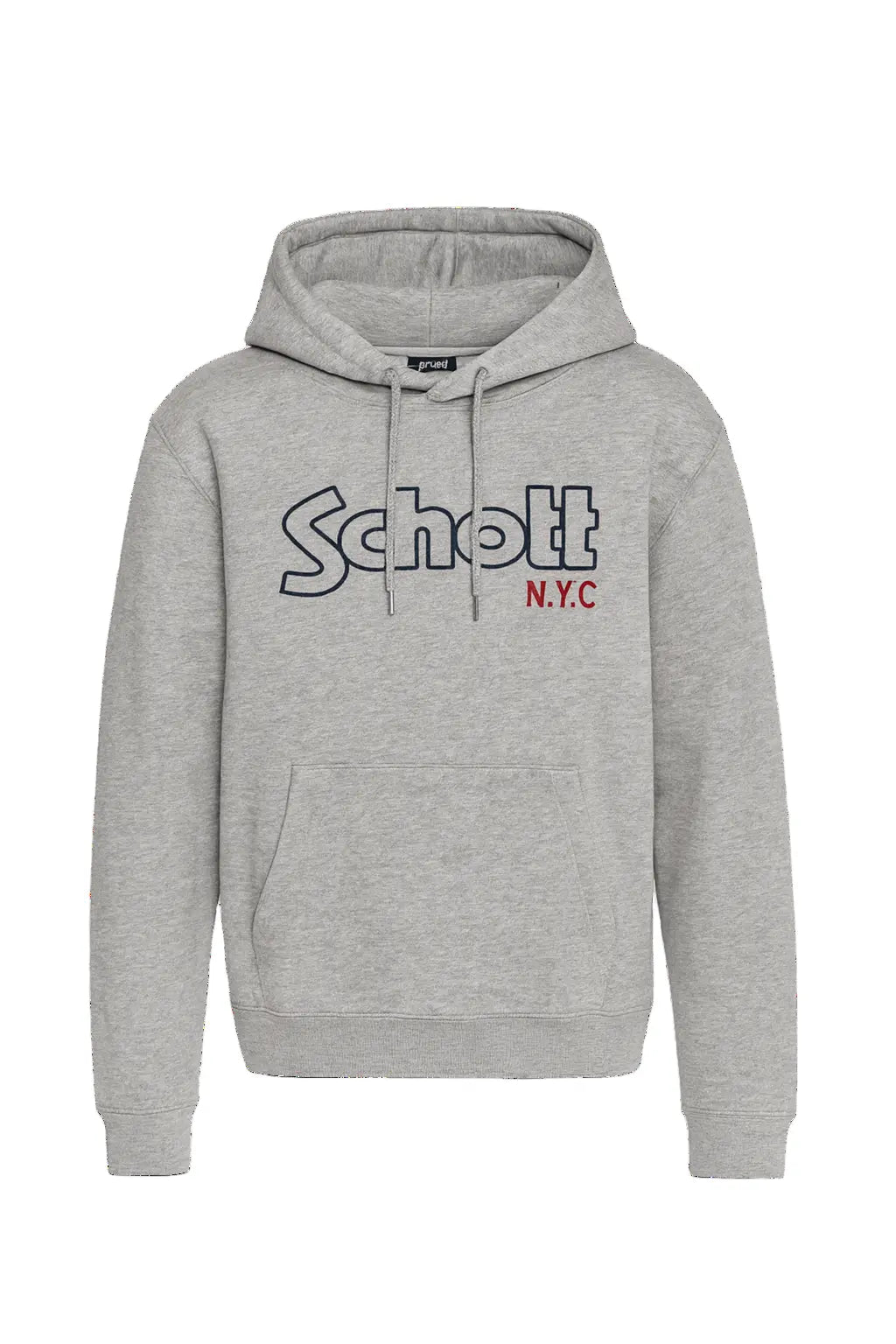 Hoodie Schott NYC Gris vue de face