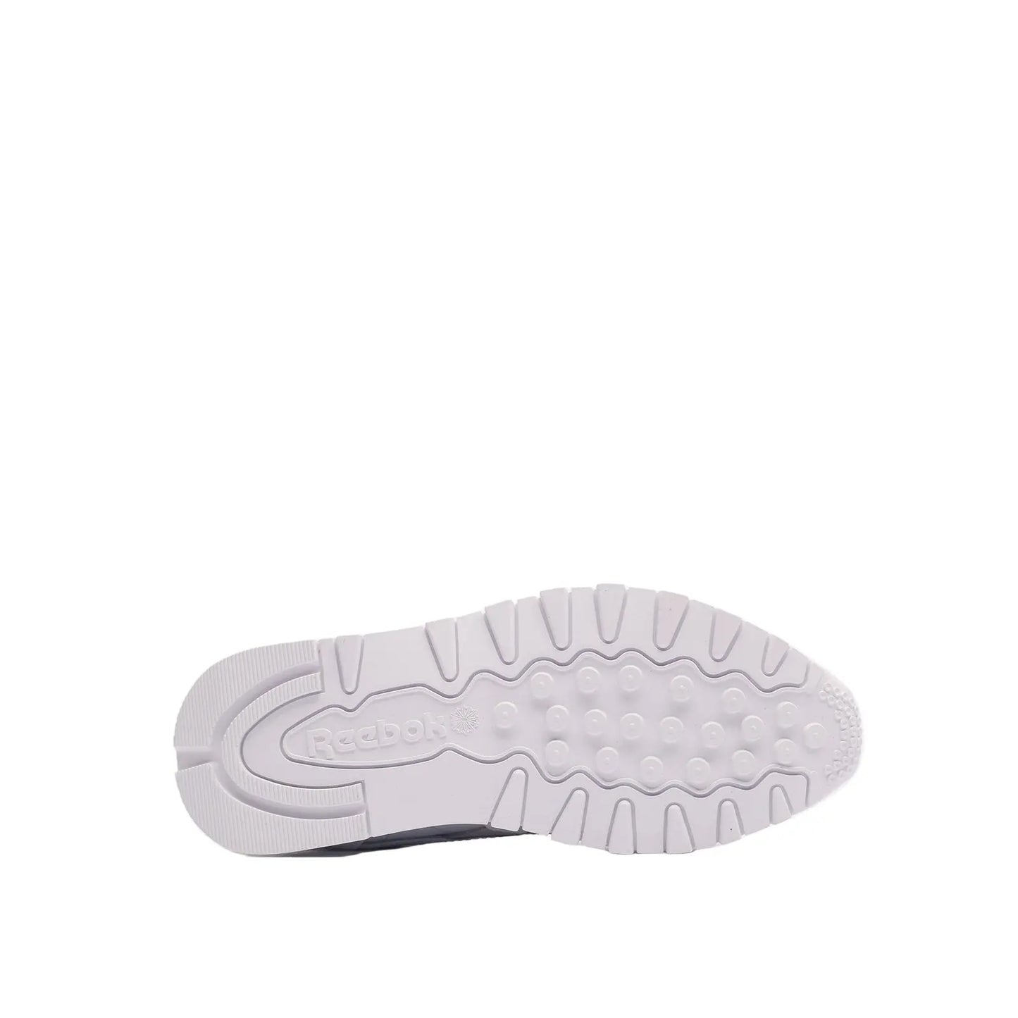Reebok Clasic Leather blanche avec détail acid Yellow, vue dessous