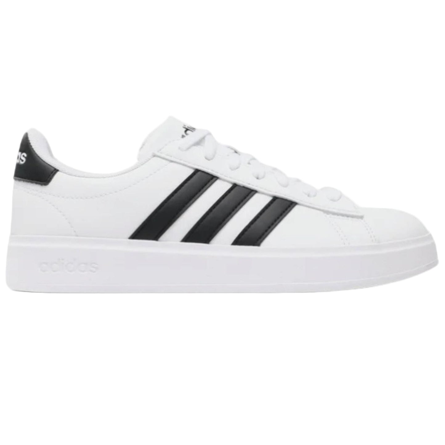 Adidas Grand Court 2.0 Femme blanc noir – vue latérale