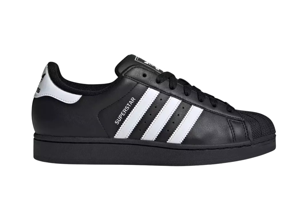 Adidas Superstar II Femme noir blanc – vue latérale
