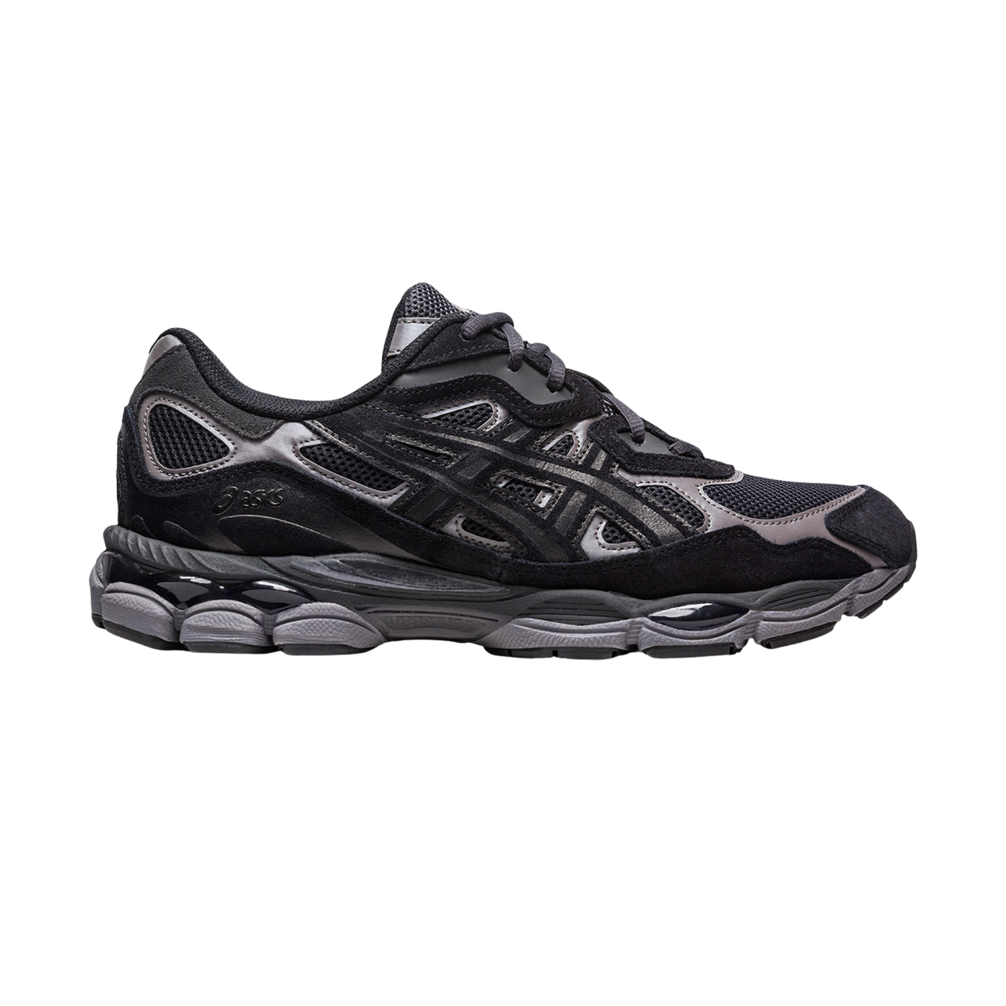 asics gel nyc graphite grey black unisexe vue profil gauche