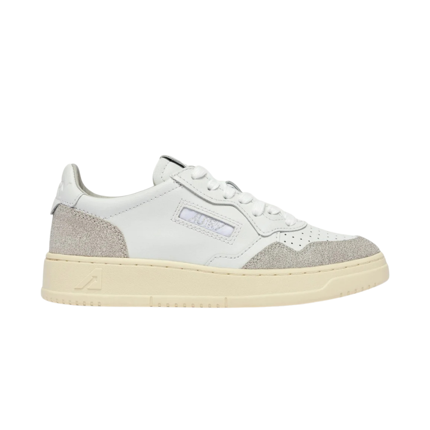 autry medalist low femme cuir blanc stars gris