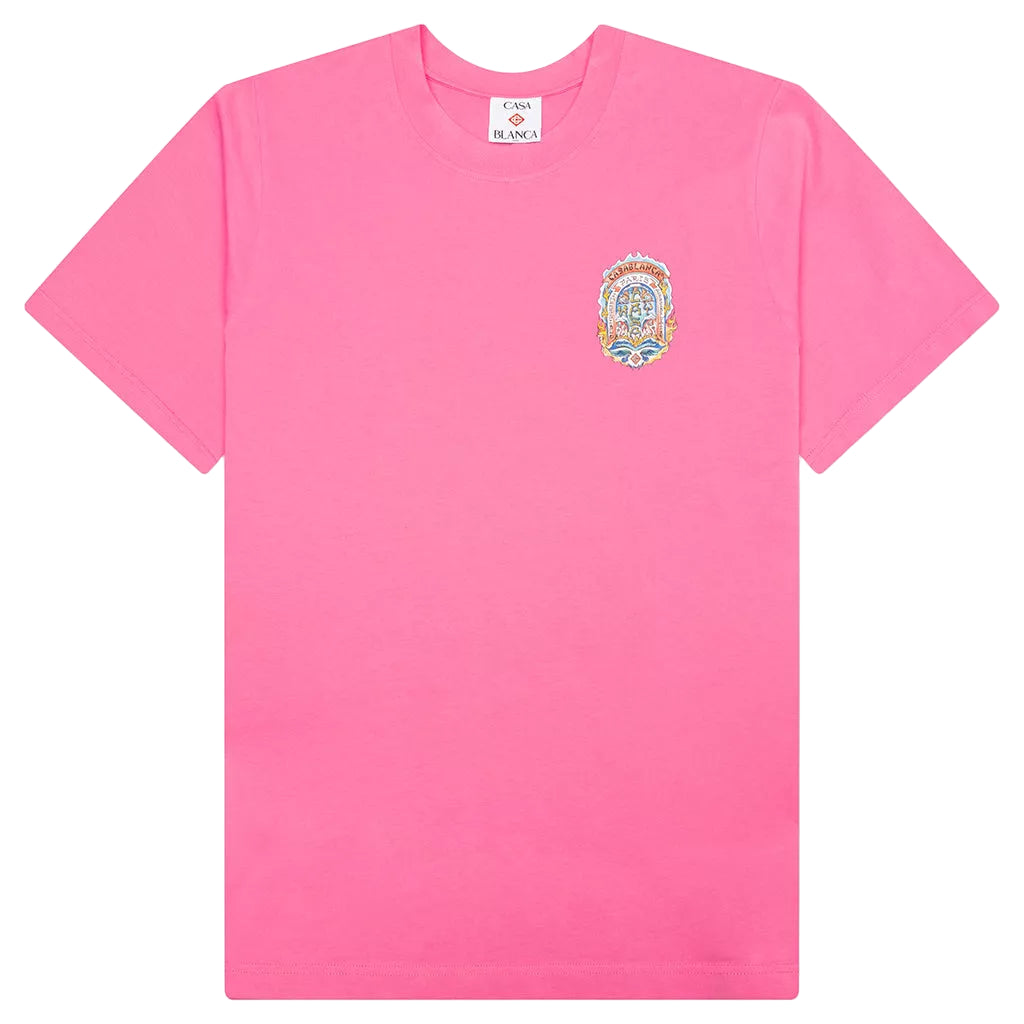 T-shirt Casablanca Way Skate rose – vue avant