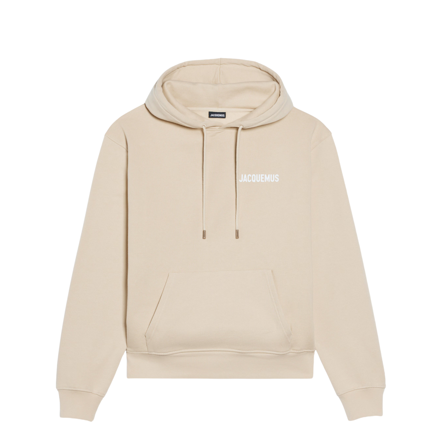 hoodie jacquemus beige clair logo imprimé face