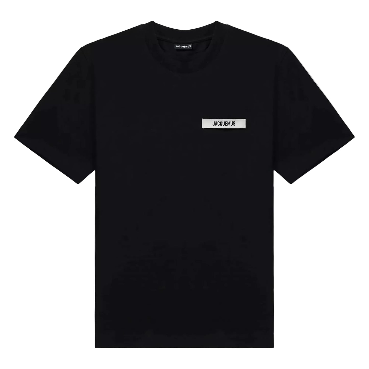 t shirt jacquemus gros grain noir homme vue face logo ruban