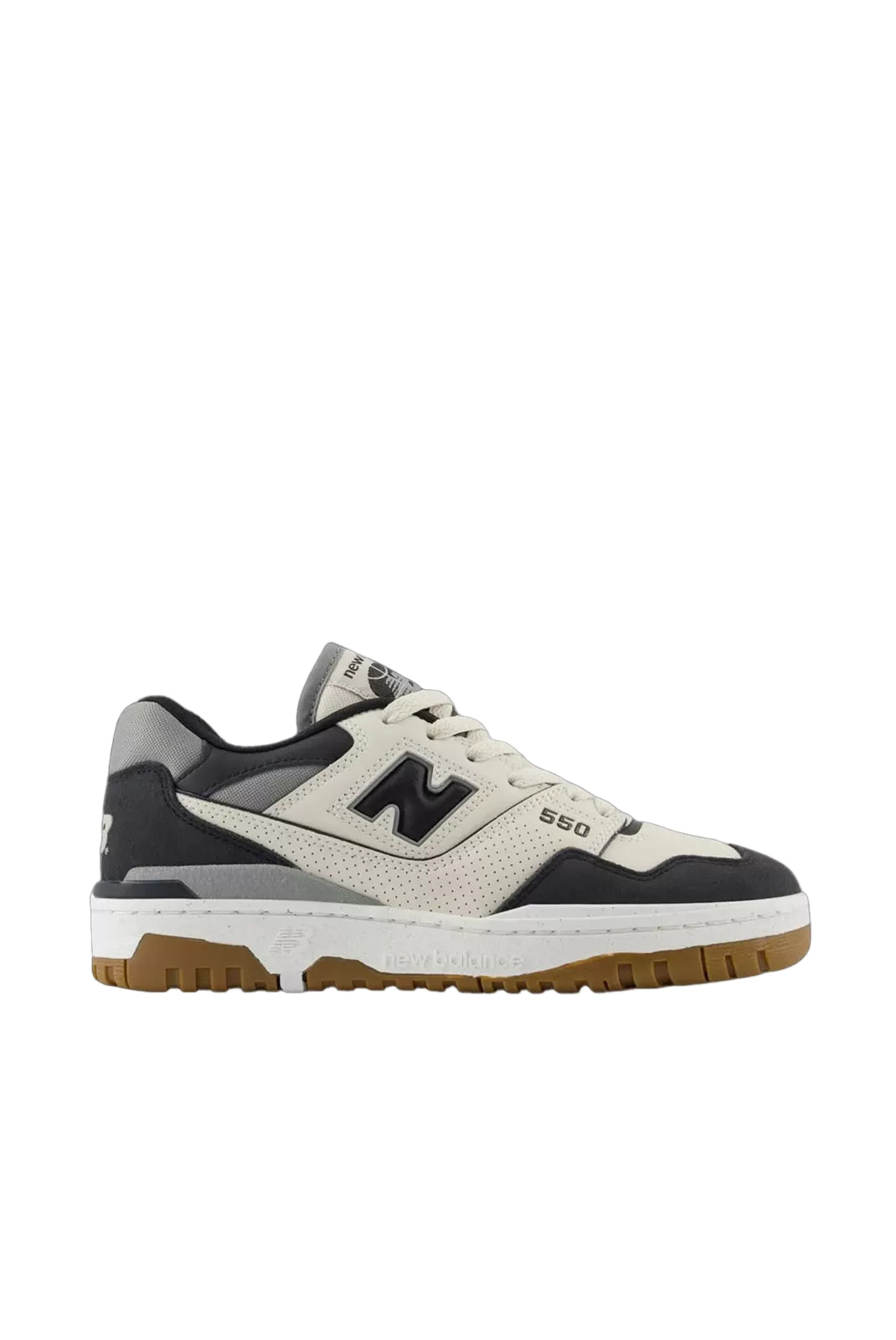 Baskets New Balance 550 gris beige femme vue latérale