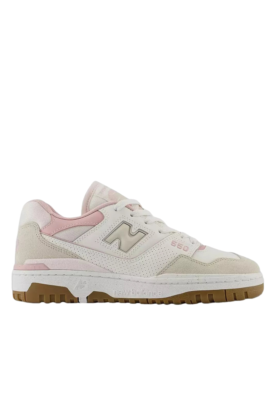 Sneakers New Balance 550 White Pink cuir et semelle gomme