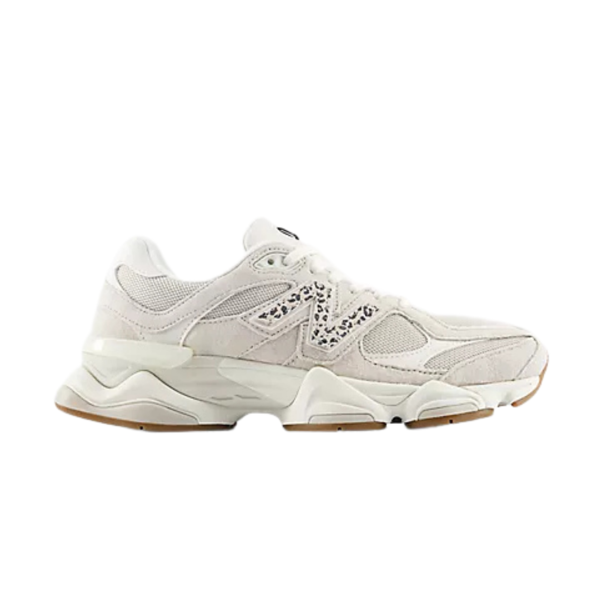 sneakers new balance 9060 femme moonbeam sea salt black profil