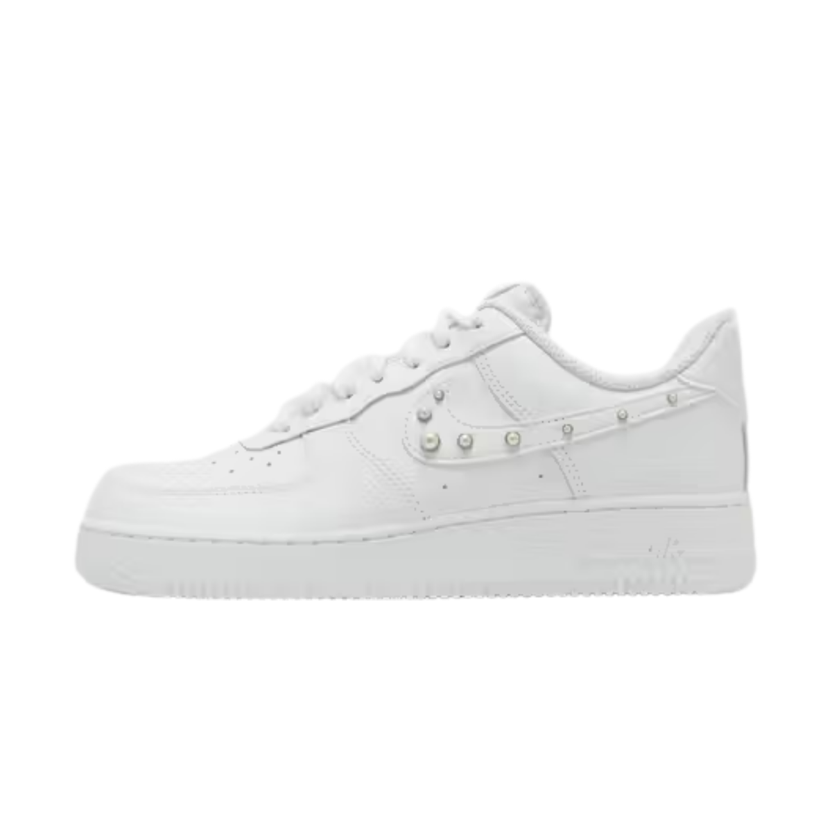nike air force 1 07 femme white pearl swoosh vue extérieure