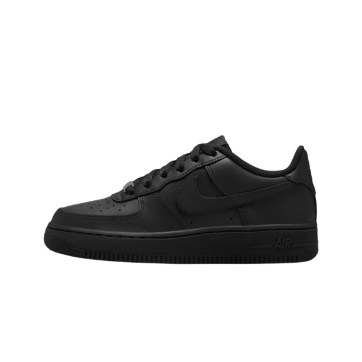 sneakers nike air force 1 le junior triple black vue de profil extérieur