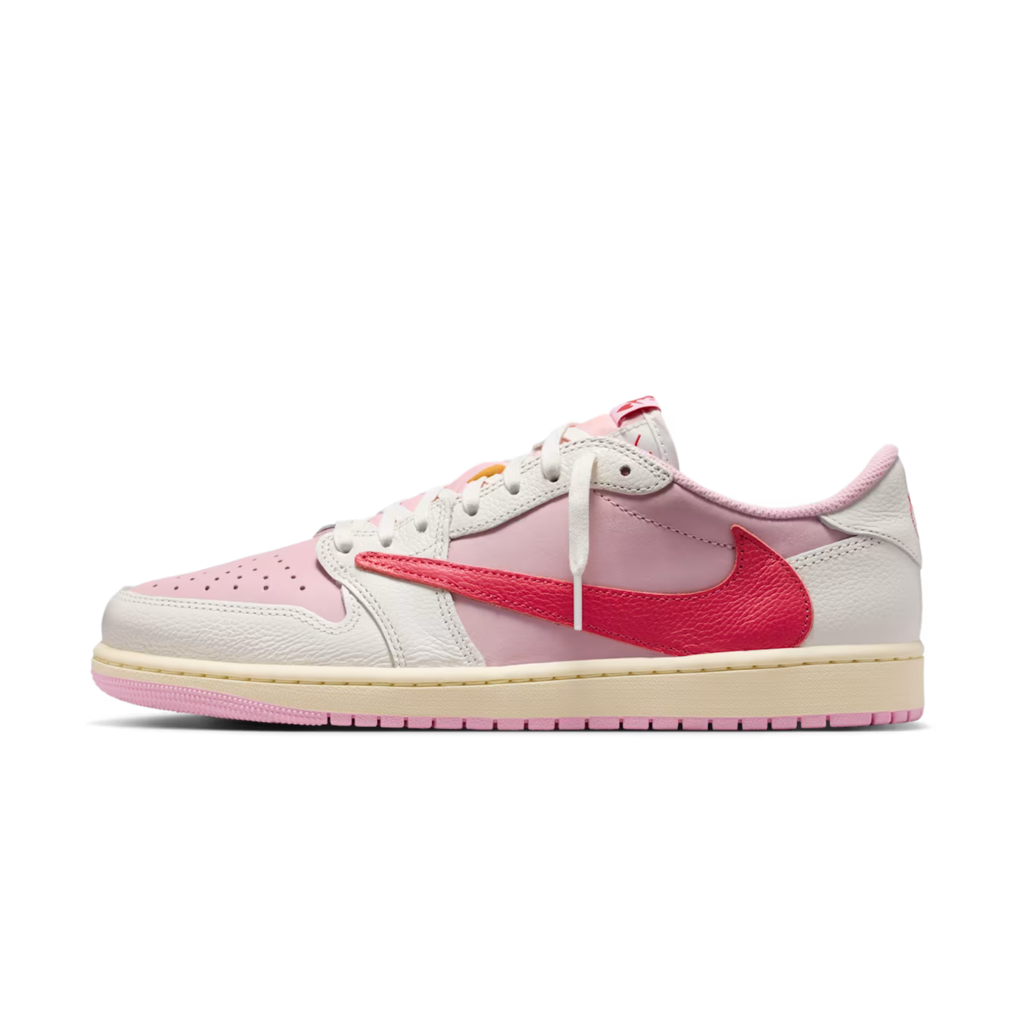 nike air jordan 1 low travis scott shy pink tropical pink profil gauche