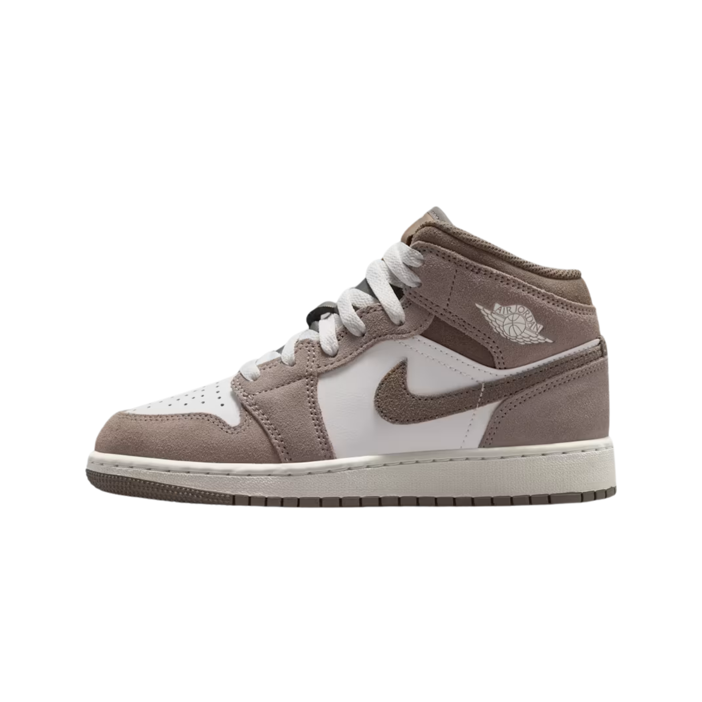 nike air jordan 1 mid junior enigma stone olive grey profil gauche