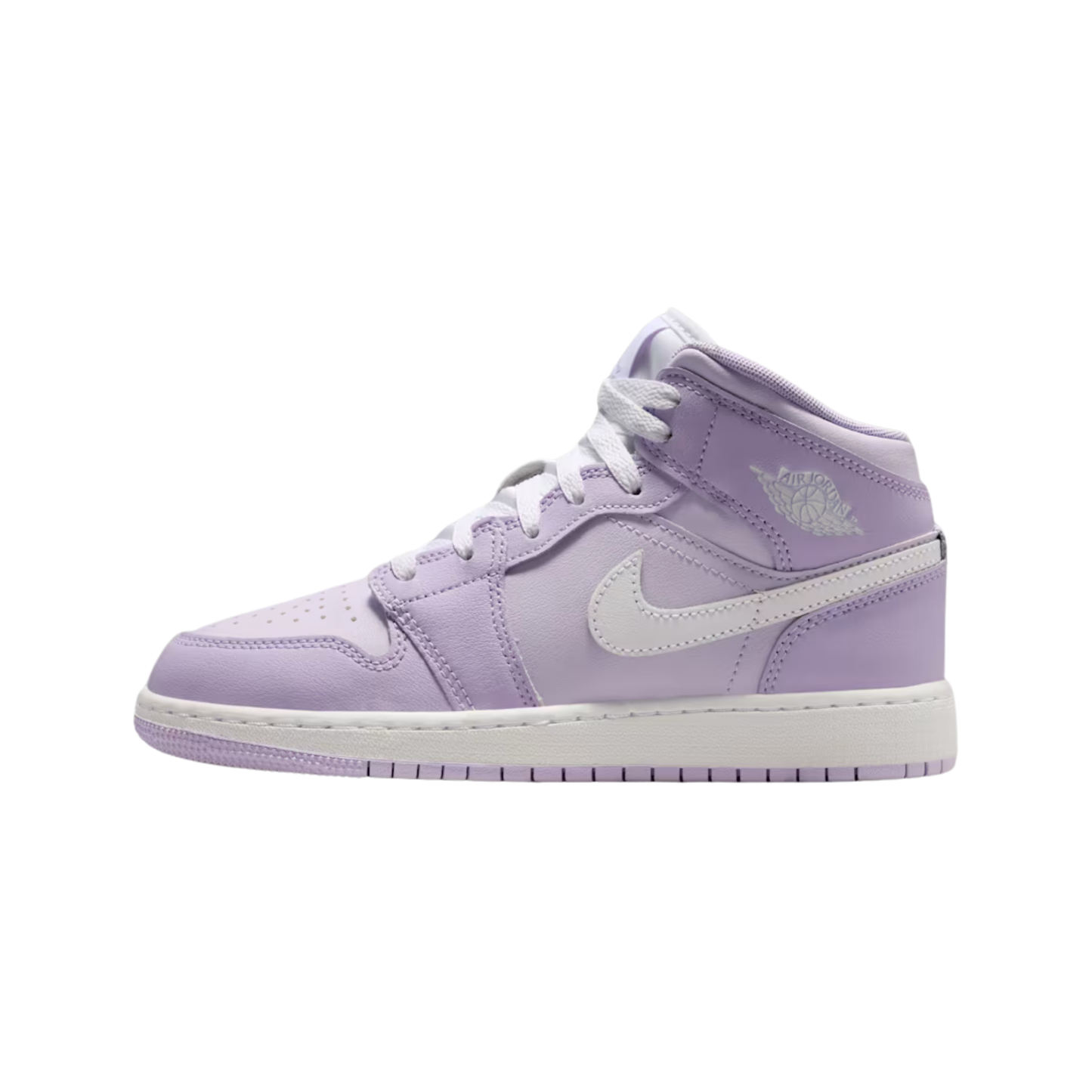 nike air jordan 1 mid junior violet mist barely grape profil gauche