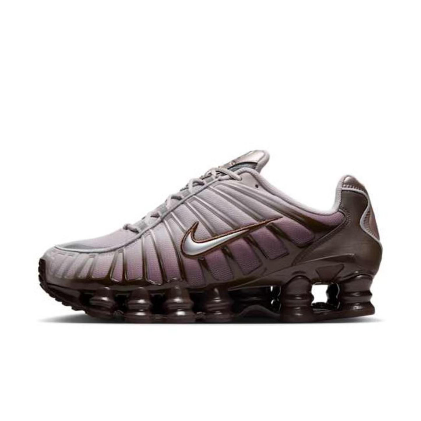 nike shox tl femme baroque brown platinum violet profil