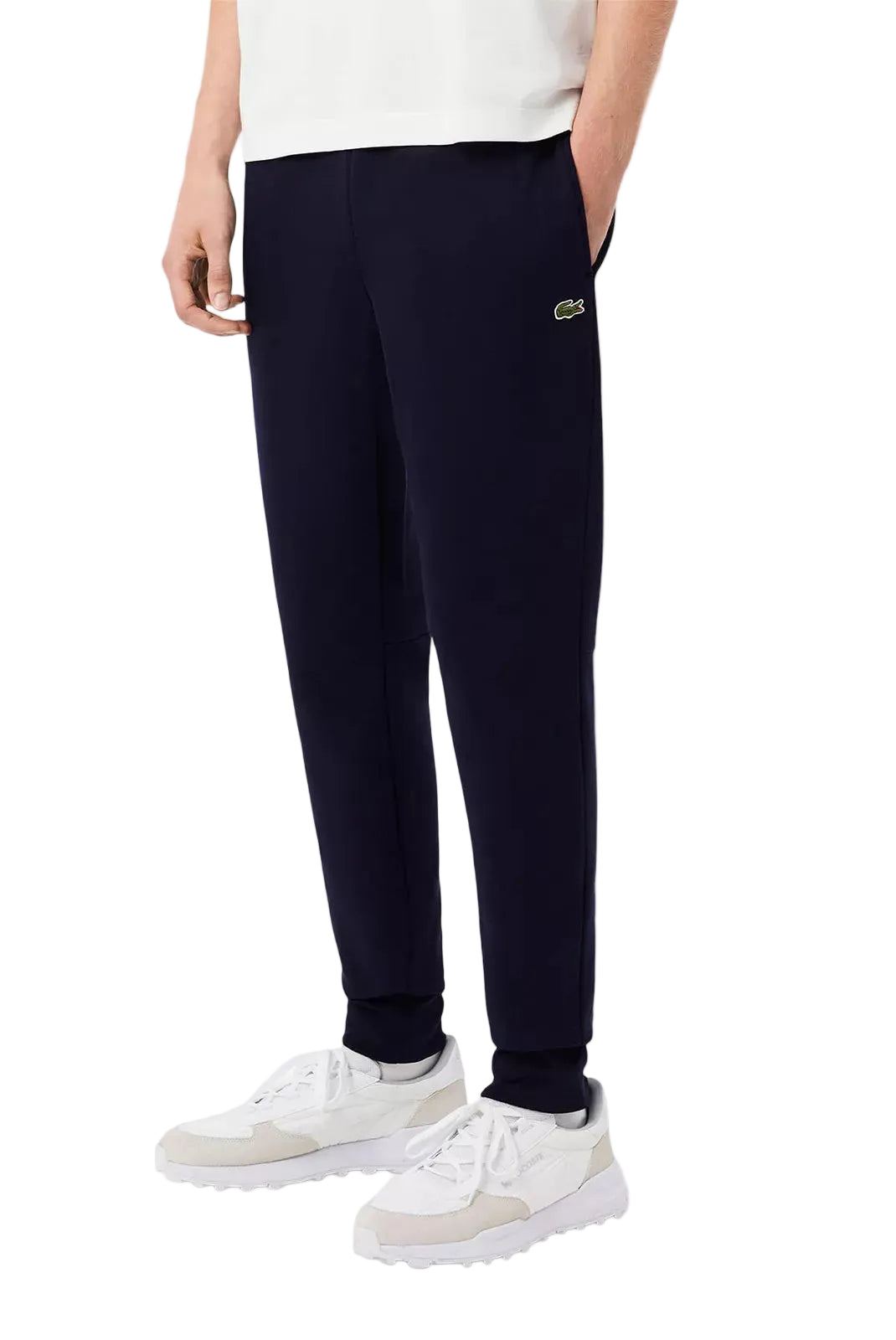 pantalon jogging lacoste homme bleu porté