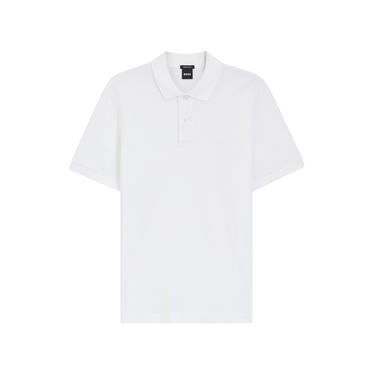 polo hugo boss pallas homme blanc regular fit vue de face
