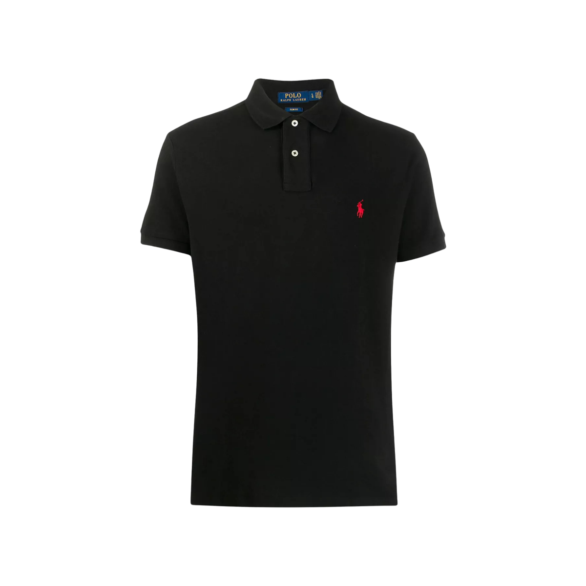 polo ralph lauren homme noir slim fit red pony vue de face