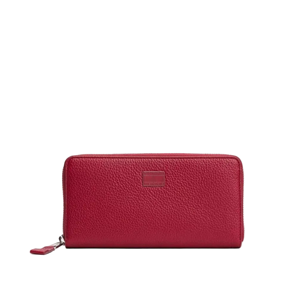 Portefeuille Tommy Jeans femme rouge Rustic Cherry vue de face