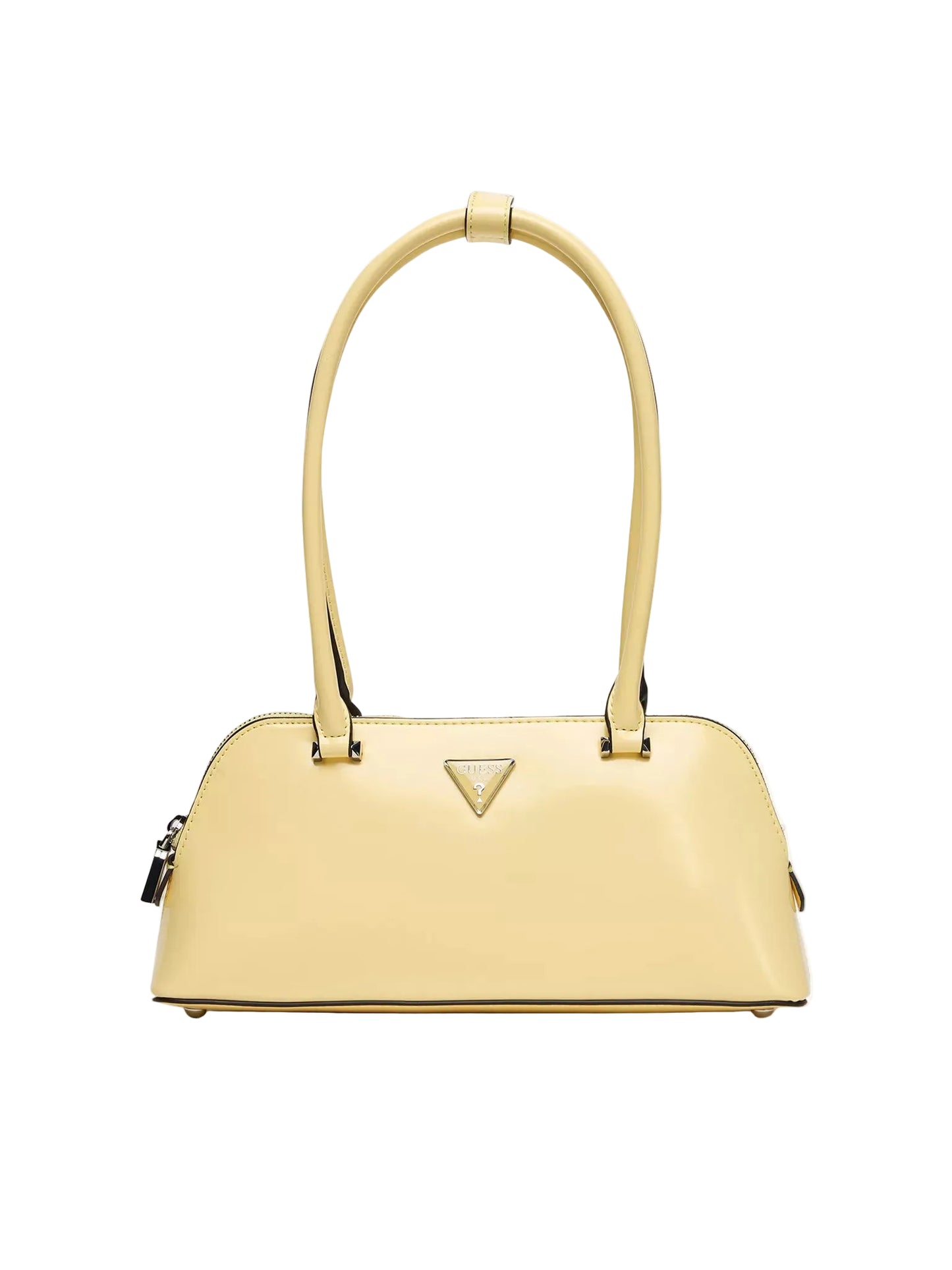 Sac à main Guess femme baguette yellow avec logo métal vue de face
