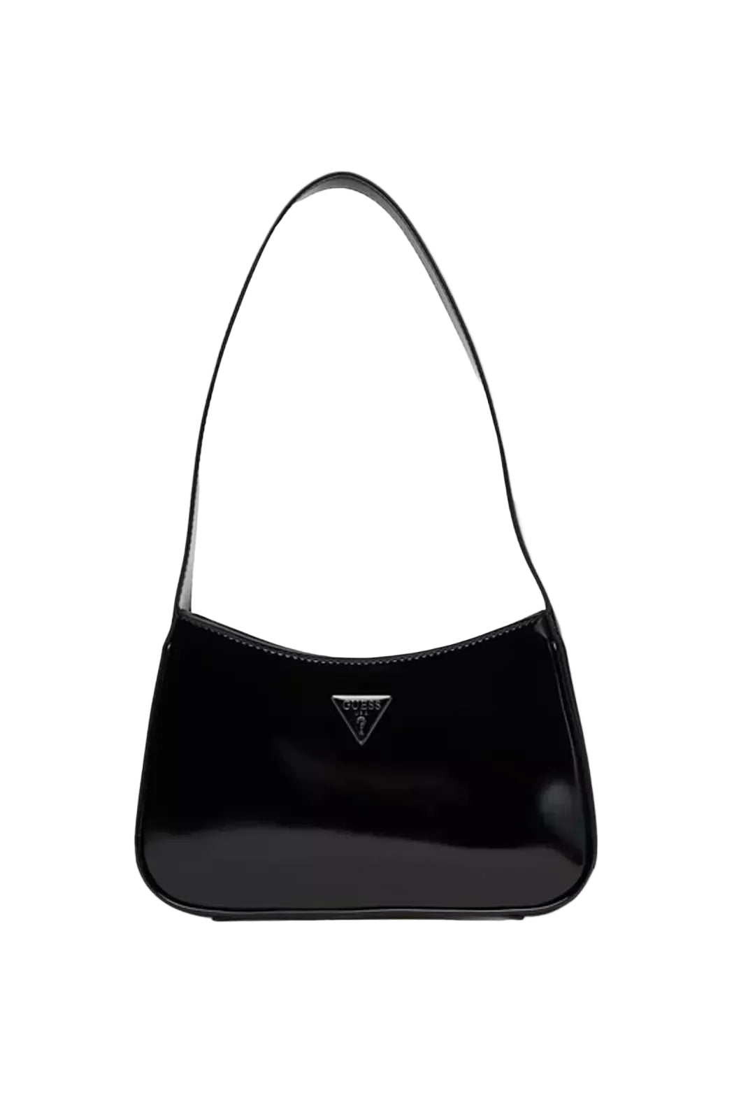 Sac à main Guess femme Arnela noir avec logo métal vue de face