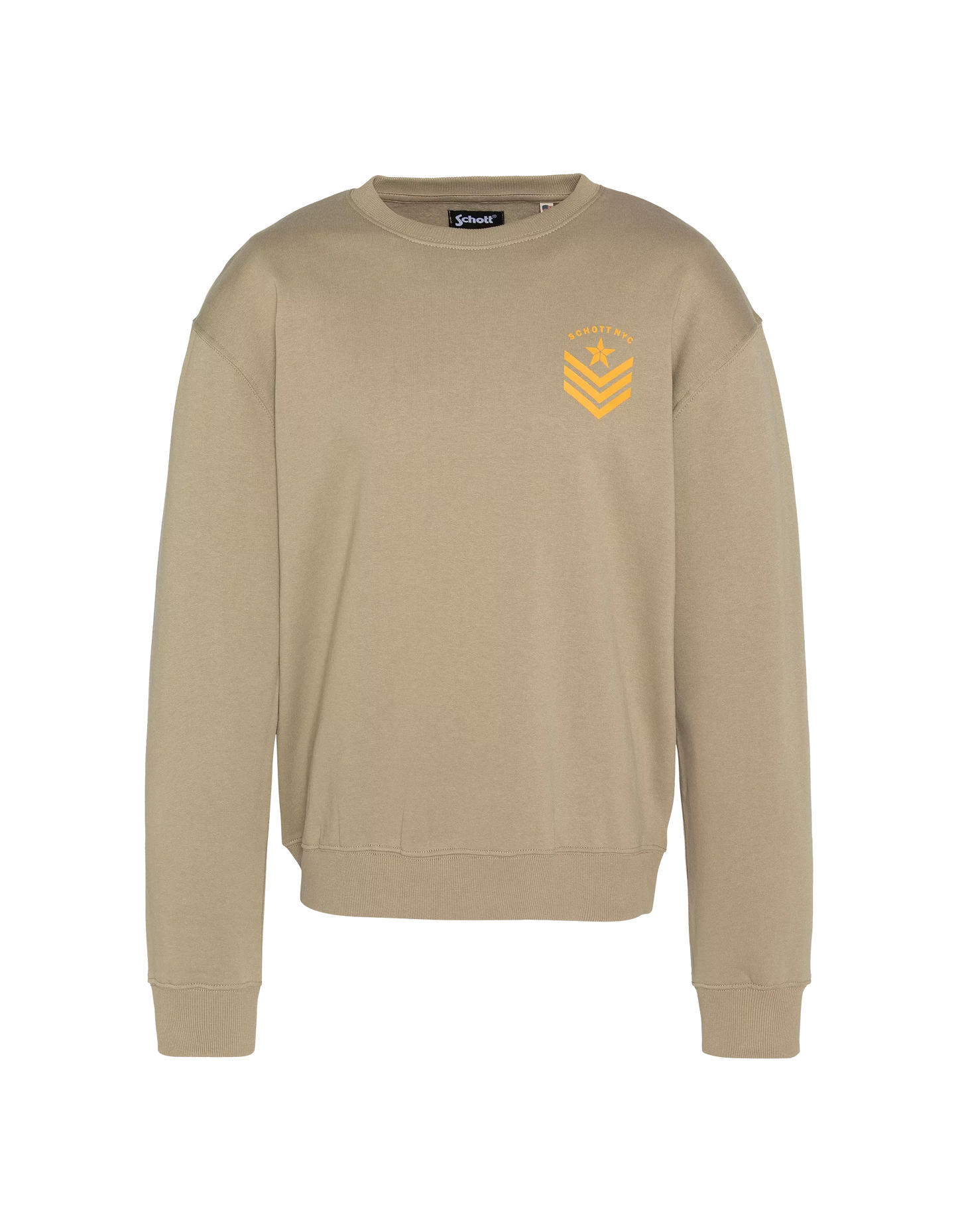 Sweatshirt Schott FIGHT mastic vue de face