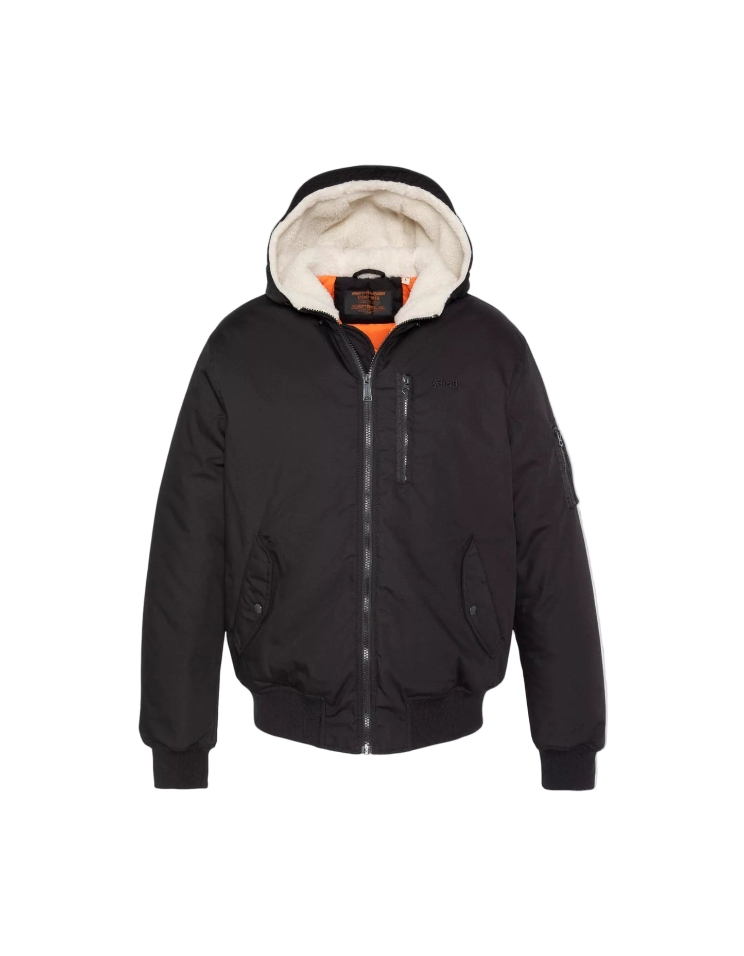 Blouson Schott HOUSTON noir – vue de face