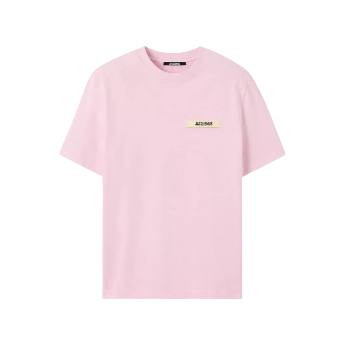 t-shirt jacquemus gros grain homme pink ruban logo brodé