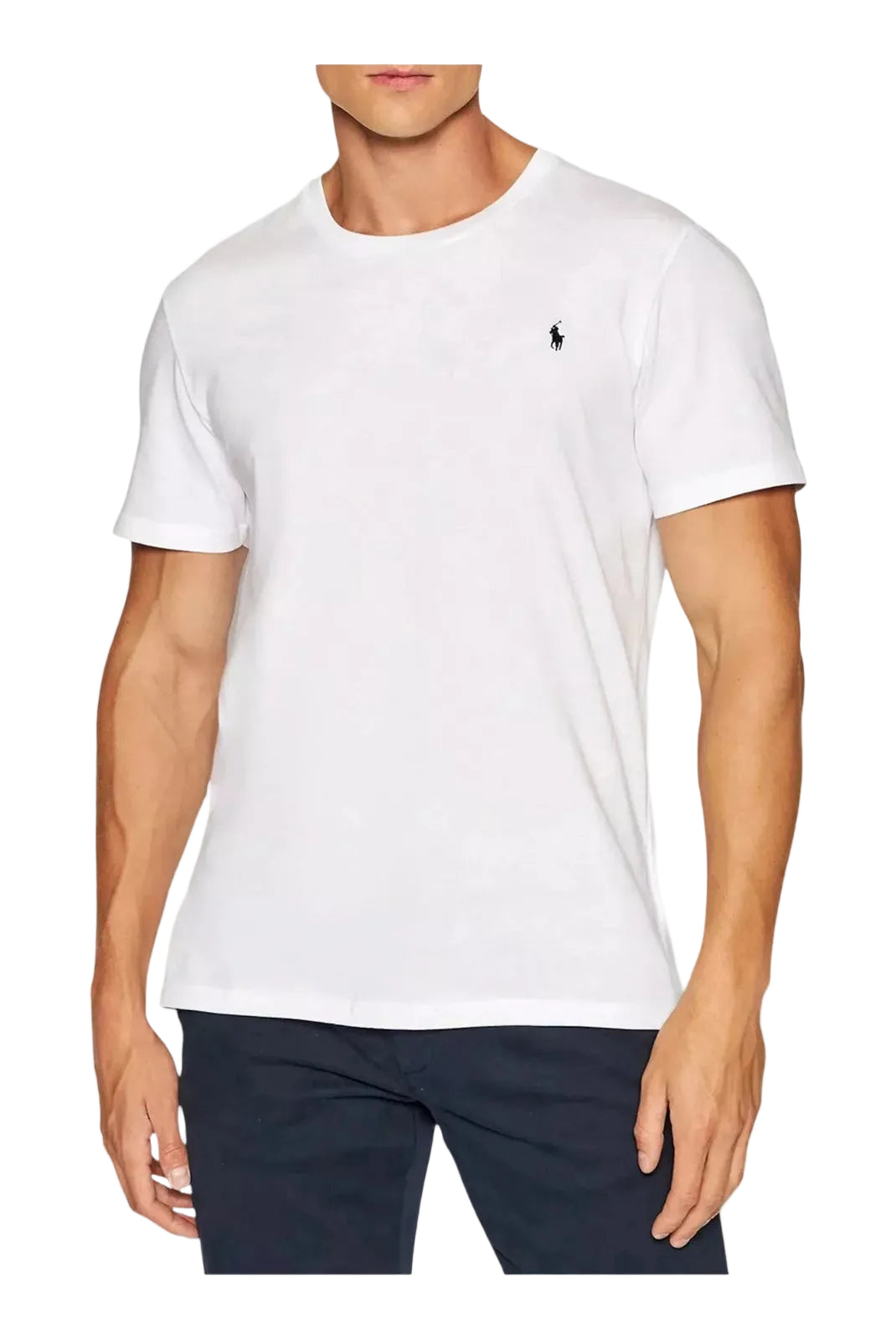 t shirt ralph lauren homme blanc pony brode