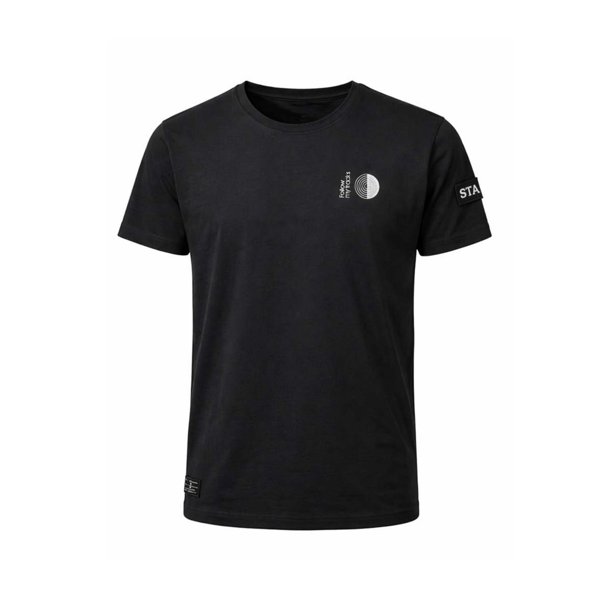 t-shirt watts tracks homme noir vue face