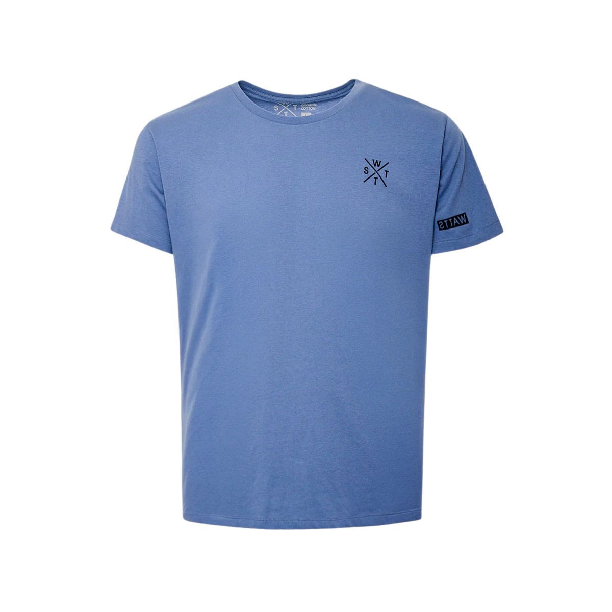 t-shirt watts watts01 homme bleu gris vue face