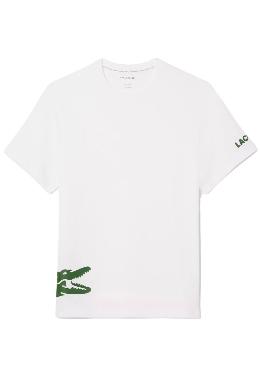 T-shirt Lacoste Homme Blanc Big Logo Side face