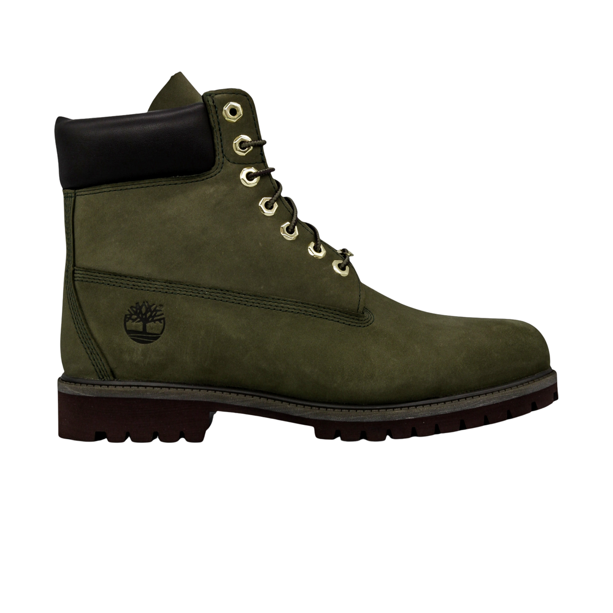 timberland premium 6 inch boot imperméable homme dark green vue profil