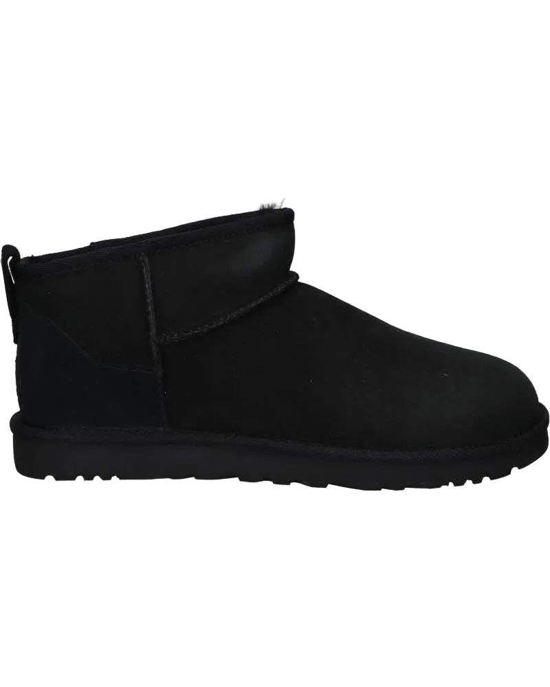 Bottes UGG Classic Ultra Mini homme noires vue de profil