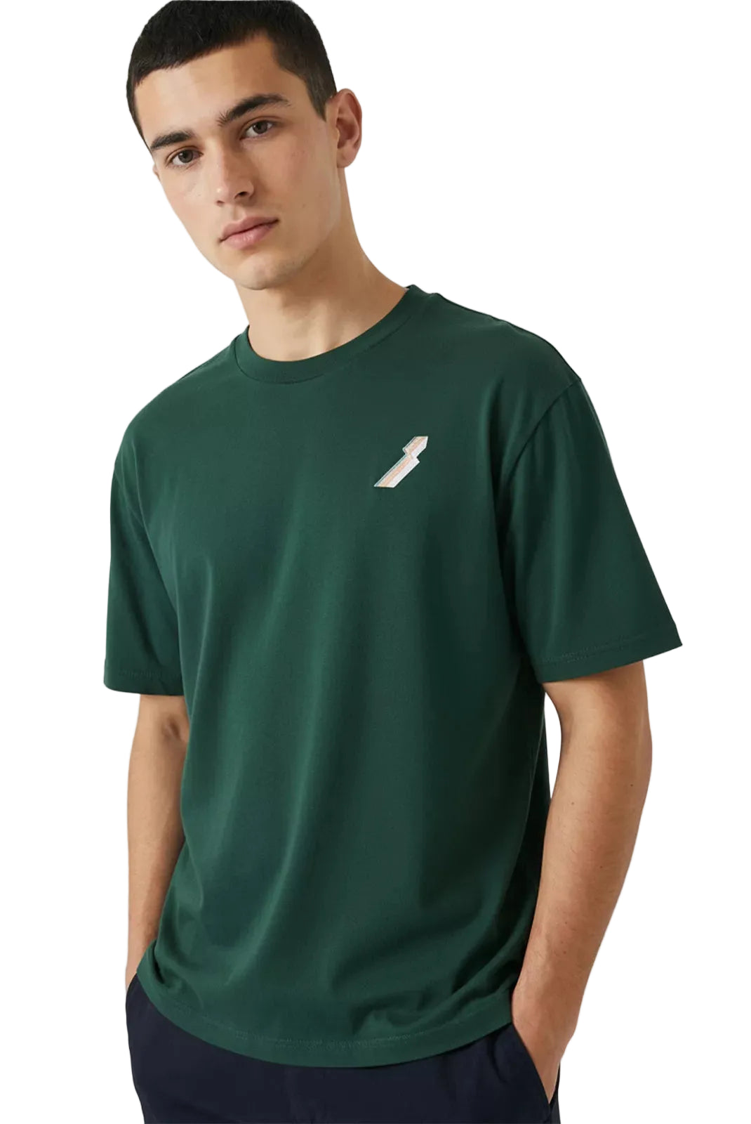 t shirt watts thunder green homme porté face