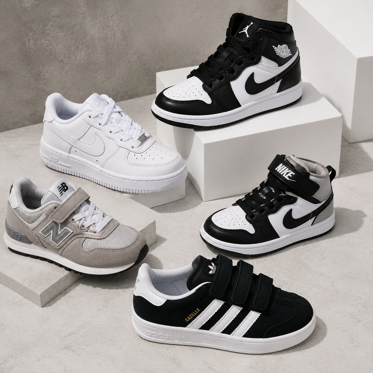Sélection de sneakers enfant et chaussures junior streetwear dans la collection Label Stock