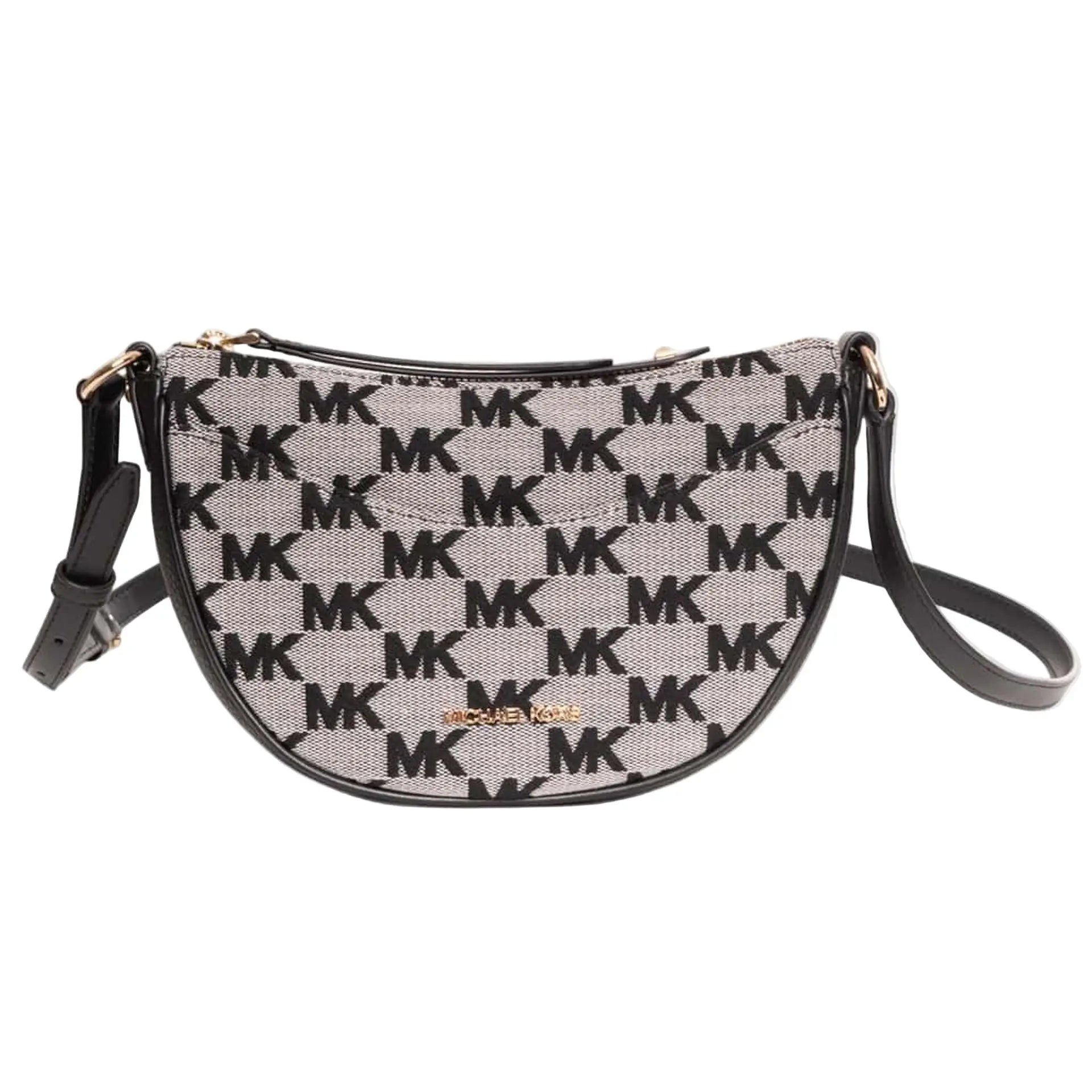 Sac Bandoulière Michael Kors Femme Noir - Monogramme MK et Détails Dorés Michael Kors