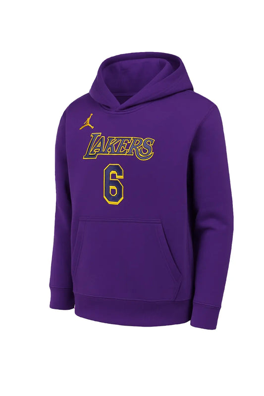 Sweat à capuche Nike enfant Lakers violet, vue 3/4