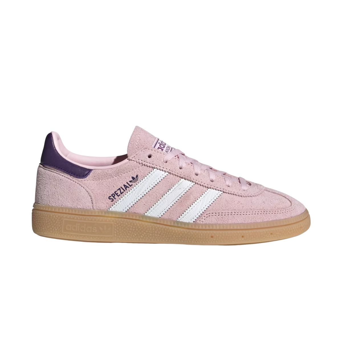 sneakers adidas handball spezial femme clear pink cloud white violet profil