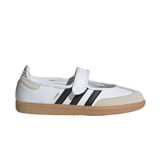 sneakers adidas samba jane femme white black gum profil
