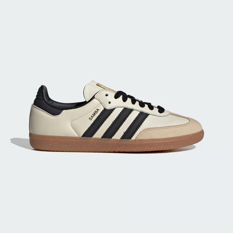 Adidas Samba OG femme cream white sand strata vue de côté semelle gomme