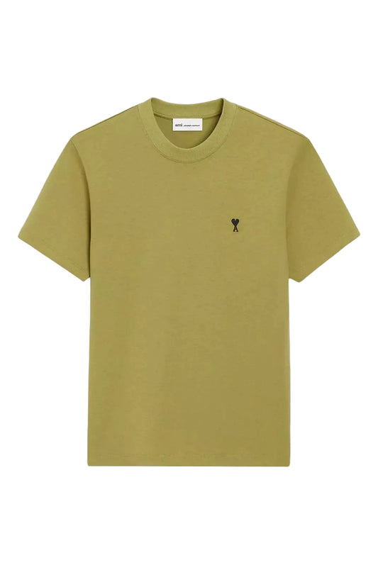 t shirt ami paris bronze coeur brodé face