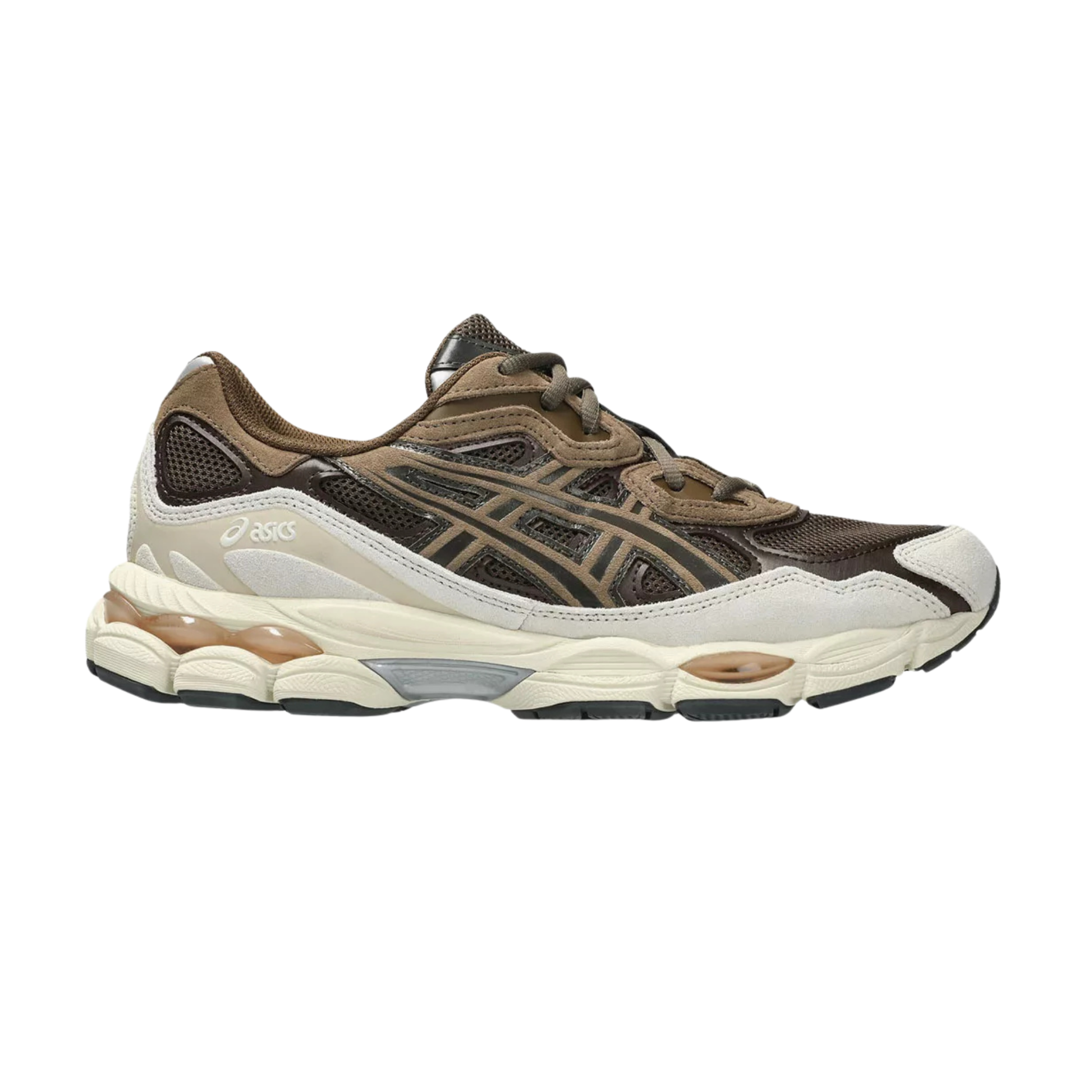 asics gel nyc brown storm black coffee unisexe vue profil gauche