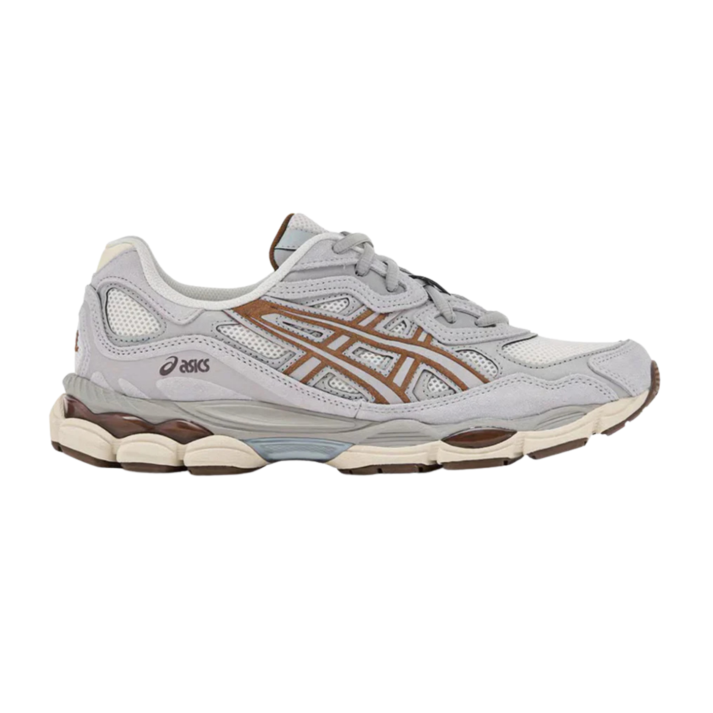 asics gel nyc cream cement grey unisexe vue profil gauche
