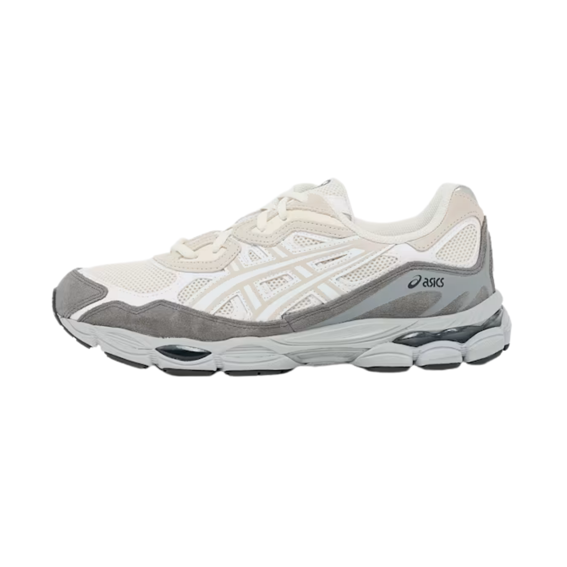 asics gel nyc cream white unisexe vue profil gauche