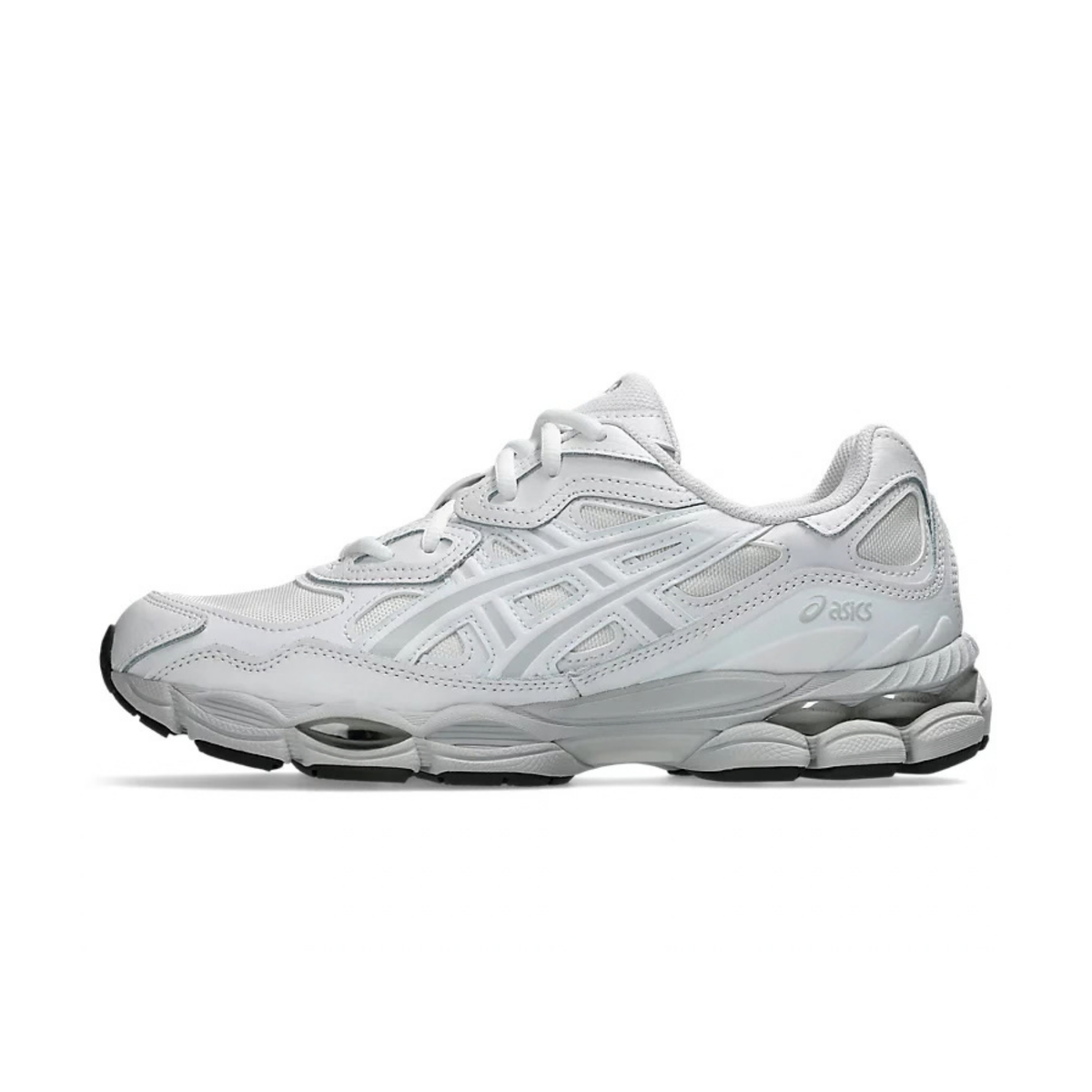 asics gel nyc unisexe white glacier grey vue profil