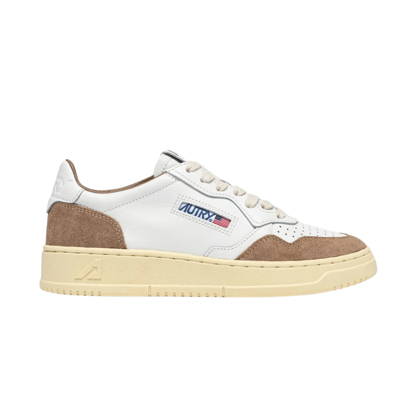 autry medalist low femme cuir blanc daim antilope
