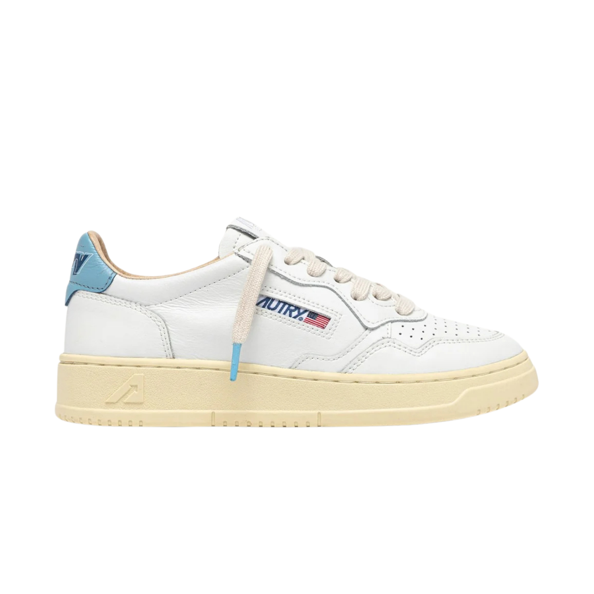 autry medalist low femme cuir blanc forget me not