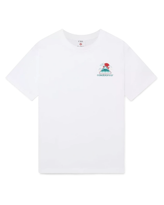 T-shirt Casablanca Montagne Ondulée blanc – vue avant